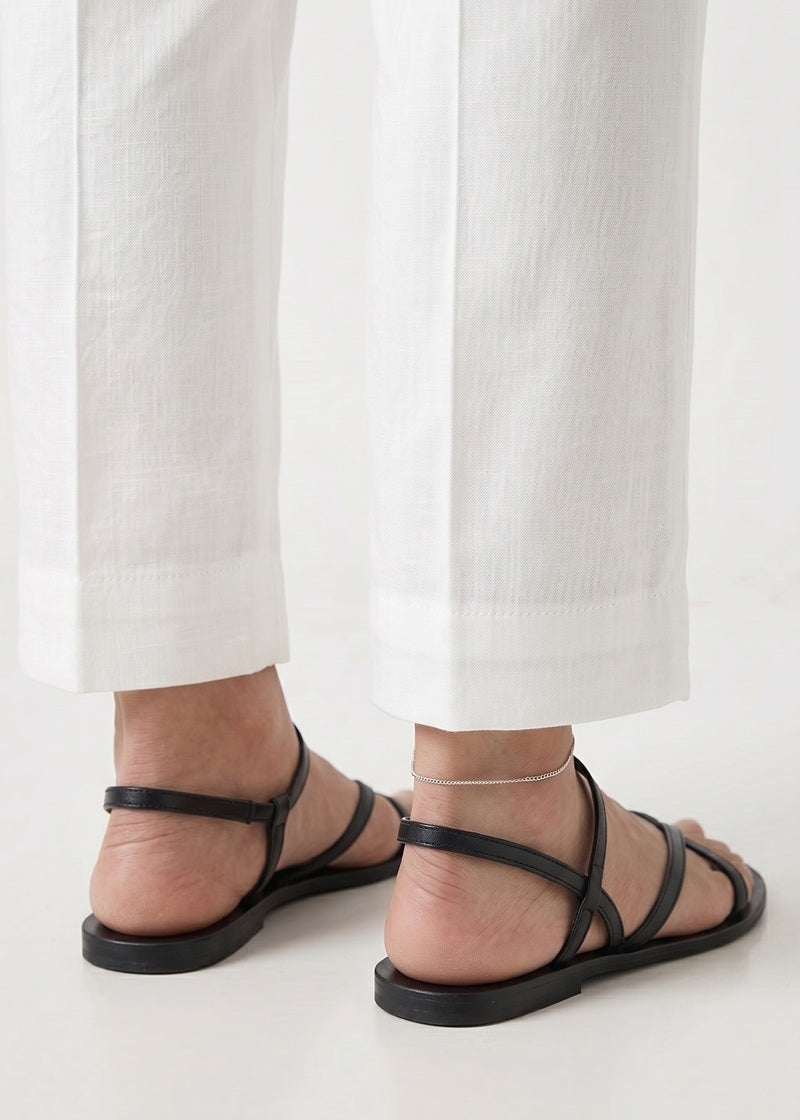 Classic White Straight Fit Trouser