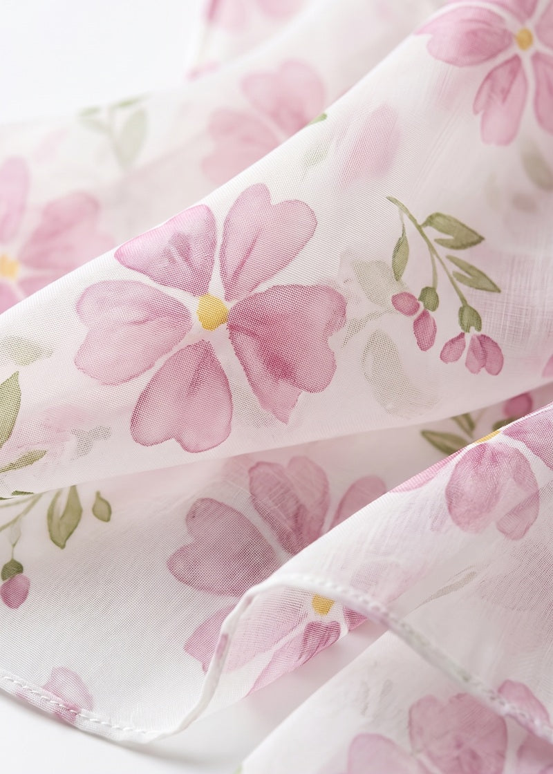 Blush Bloom Floral Printed Chiffon Dupatta