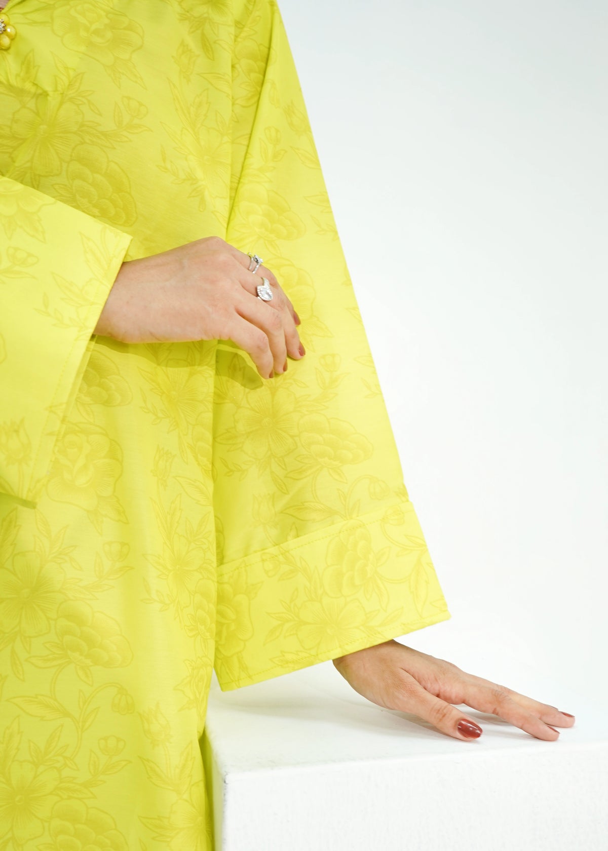 1 PIECE – LIME BREEZE LONG KURTA