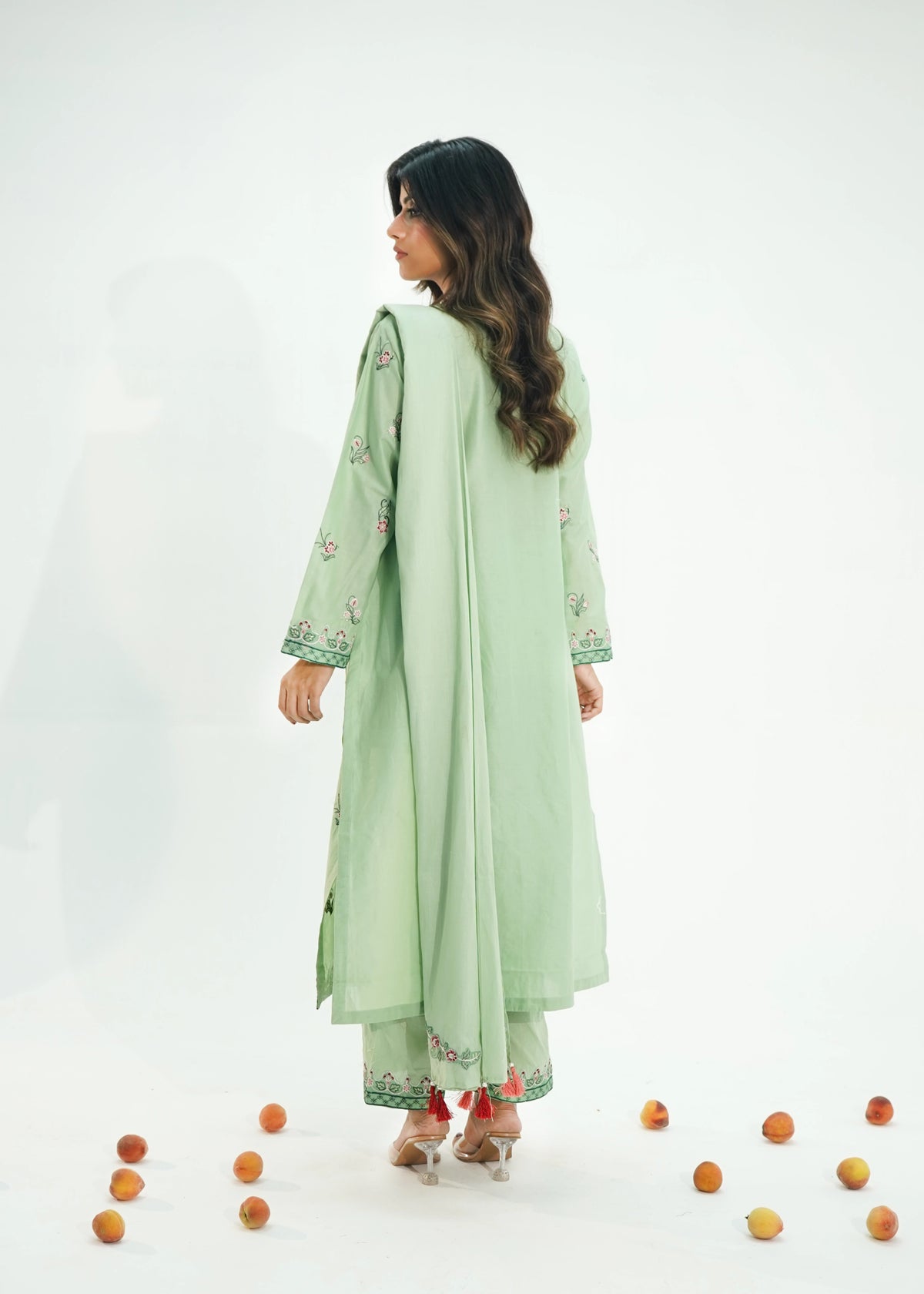 3 PIECE – PISTACHIO EMBROIDERED LAWN SUITE