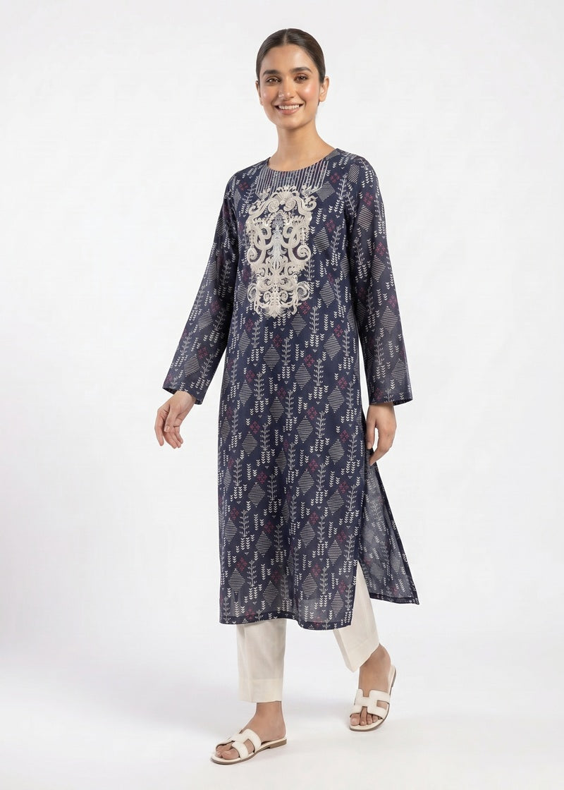 Midnight Mosaic Printed Kurta