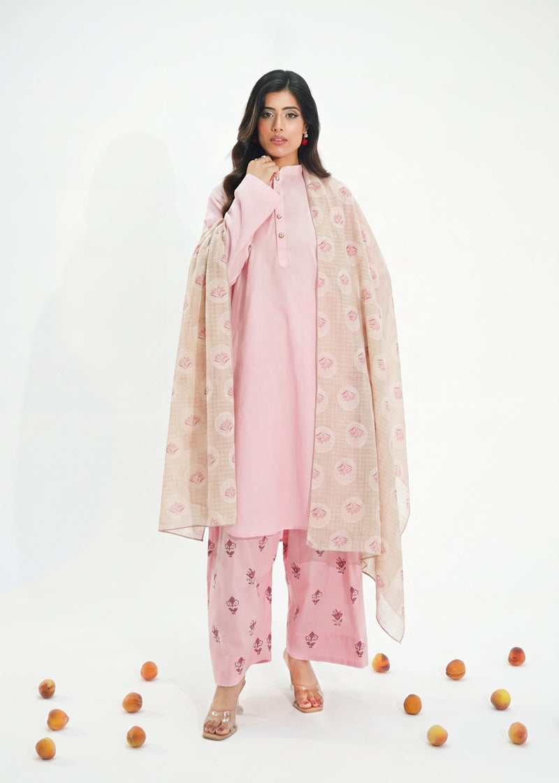3 PIECE – BLUSH PINK LAWN SUITE