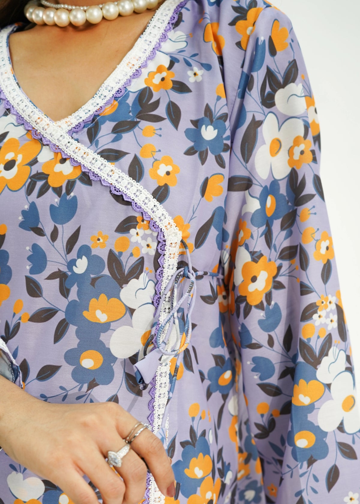 2 PIECE – LAVENDER BLOSSOM PRINTED LAWN SUITE