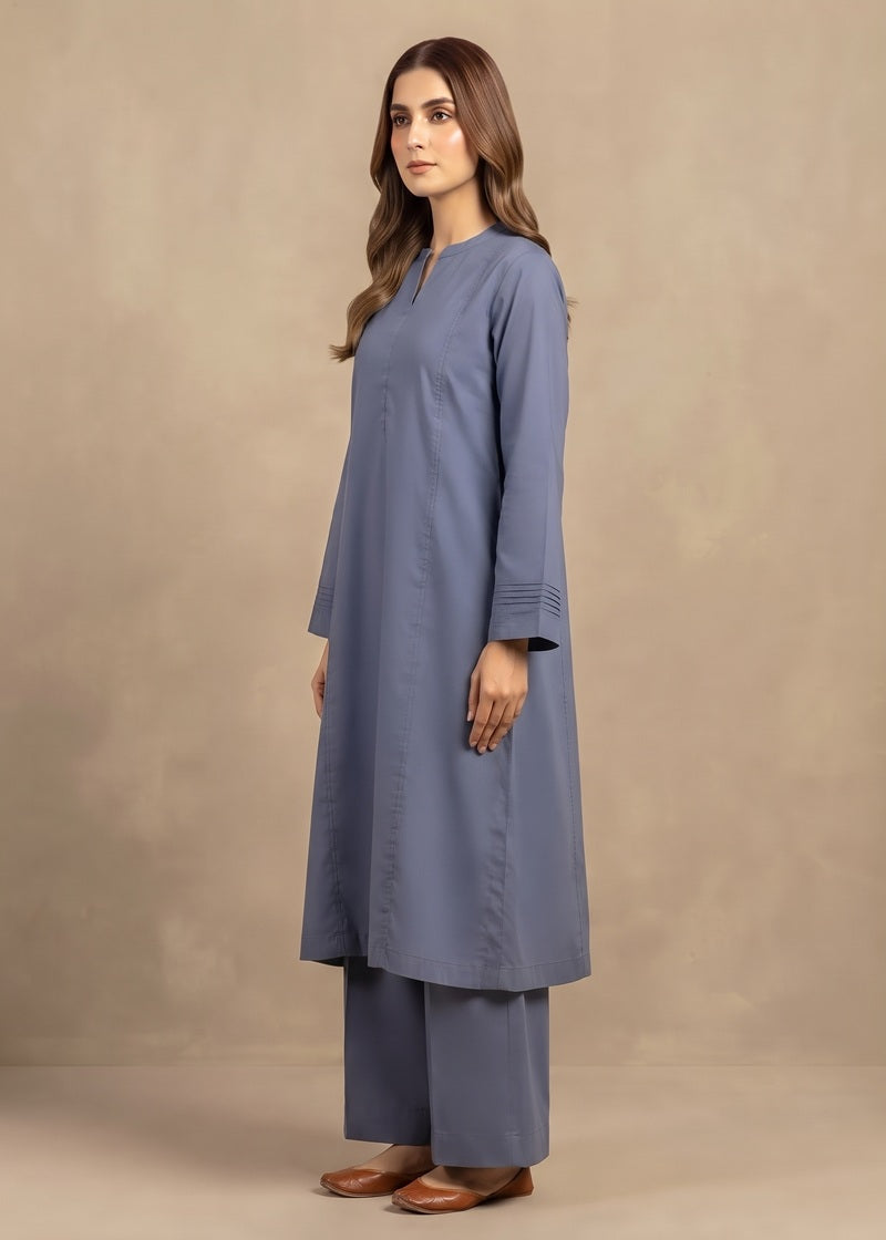 Grayish Dhanak 2-Piece Suit