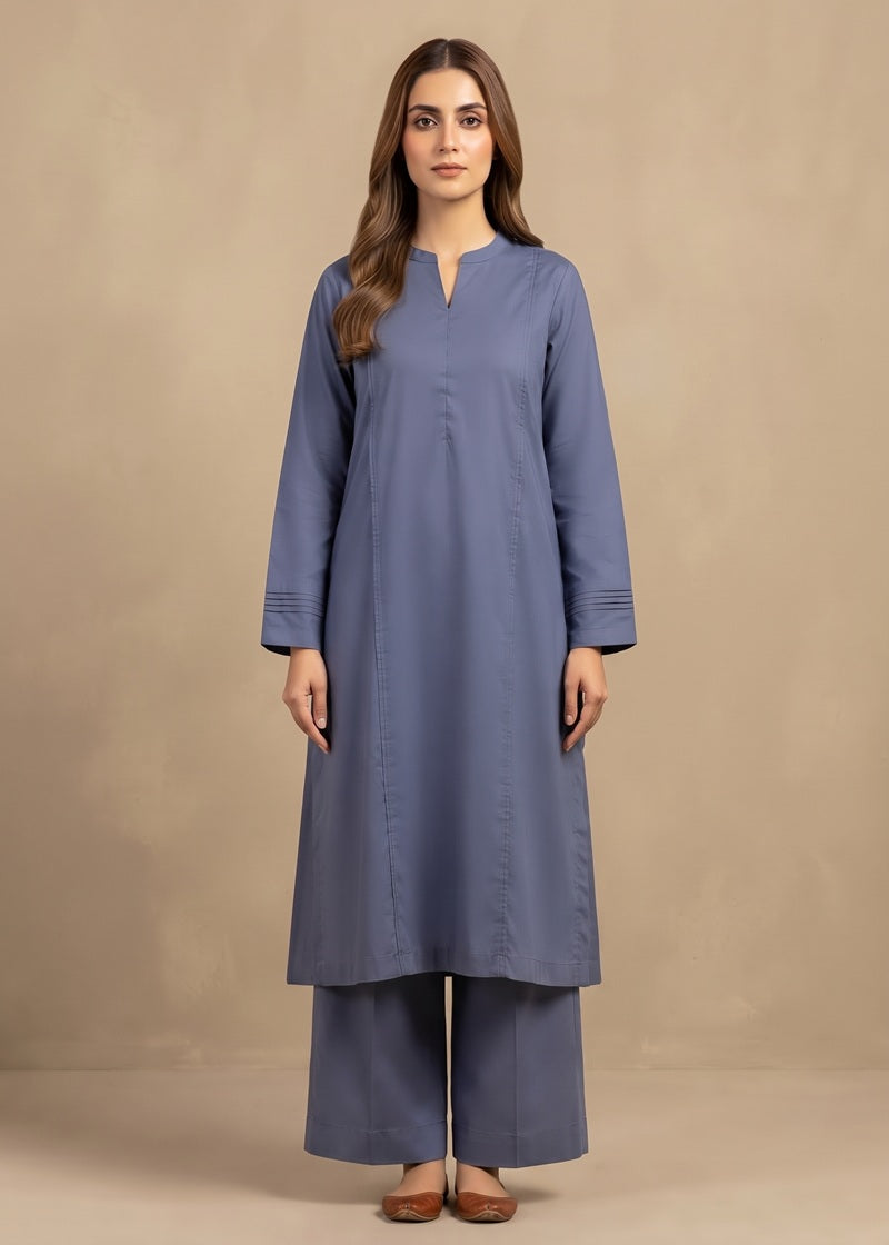 Grayish Dhanak 2-Piece Suit