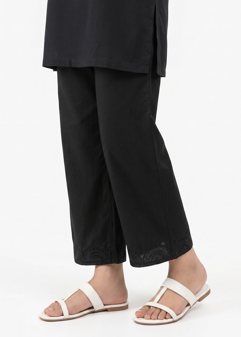Premium Black Embroidered Trouser