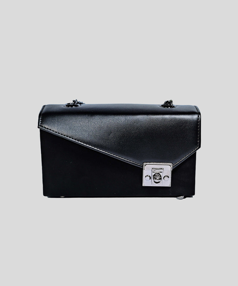 Zenith Noir Luxe Chain Crossbody Bag