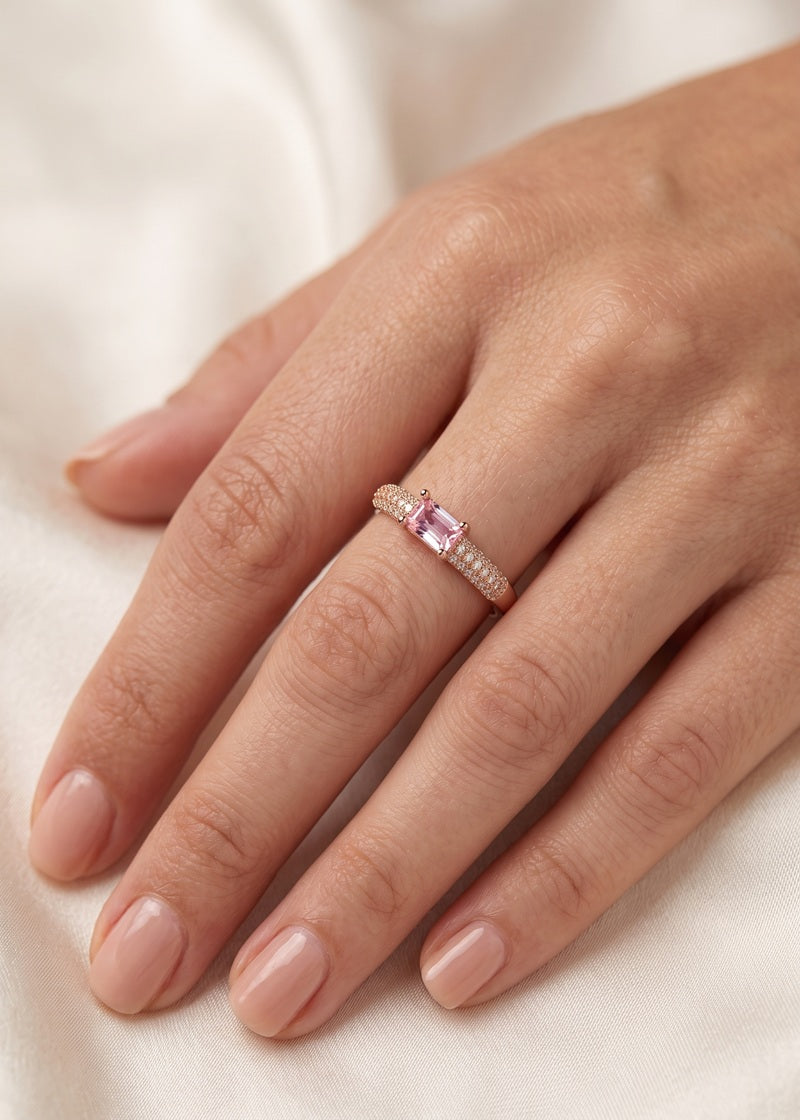 Blush Luxe Emerald Ring