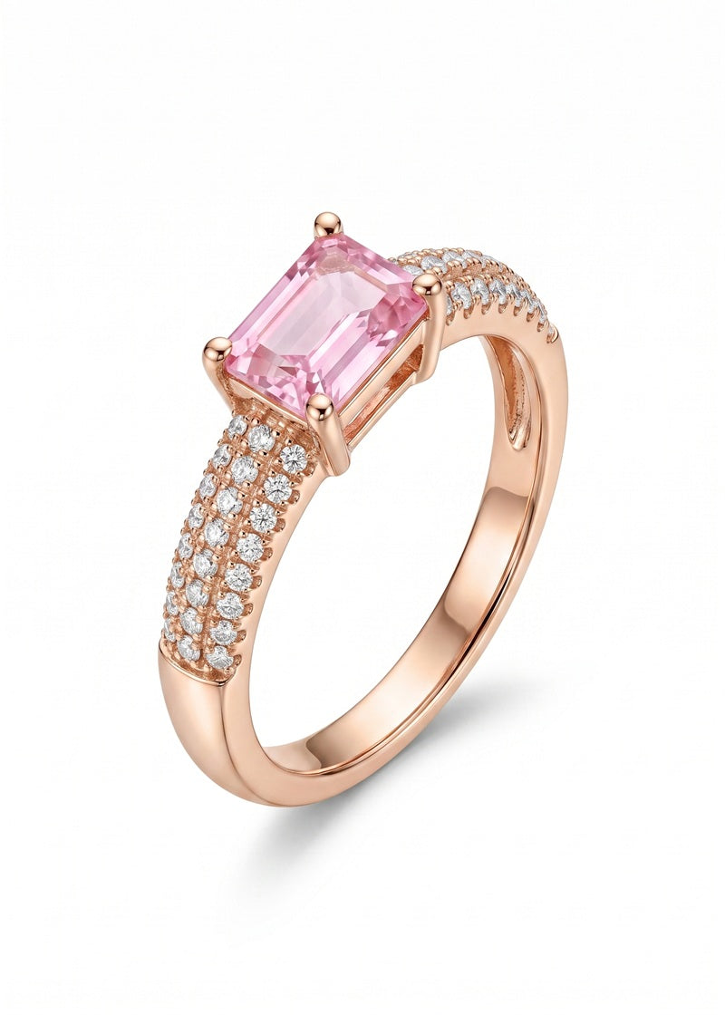 Blush Luxe Emerald Ring