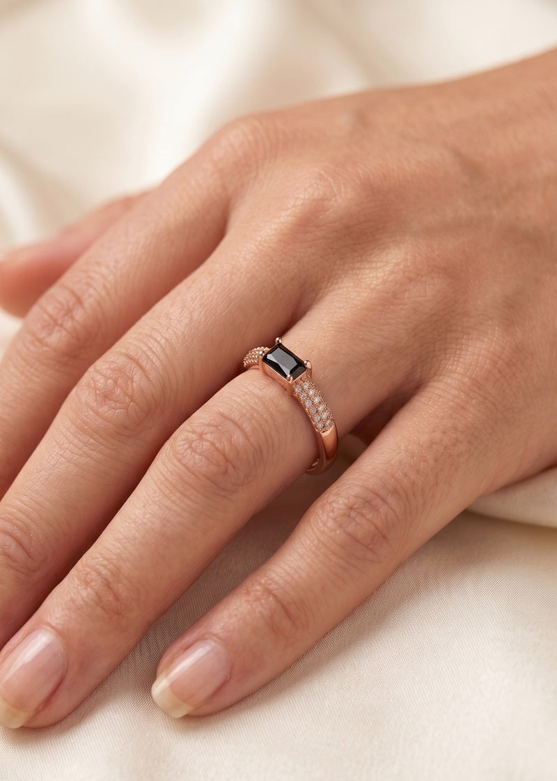 Midnight Luxe Emerald Ring