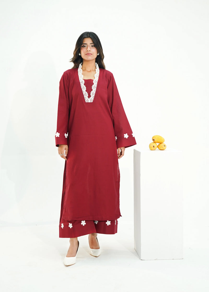 2 PIECE – CRIMSOM CHARM LAWN SUITE