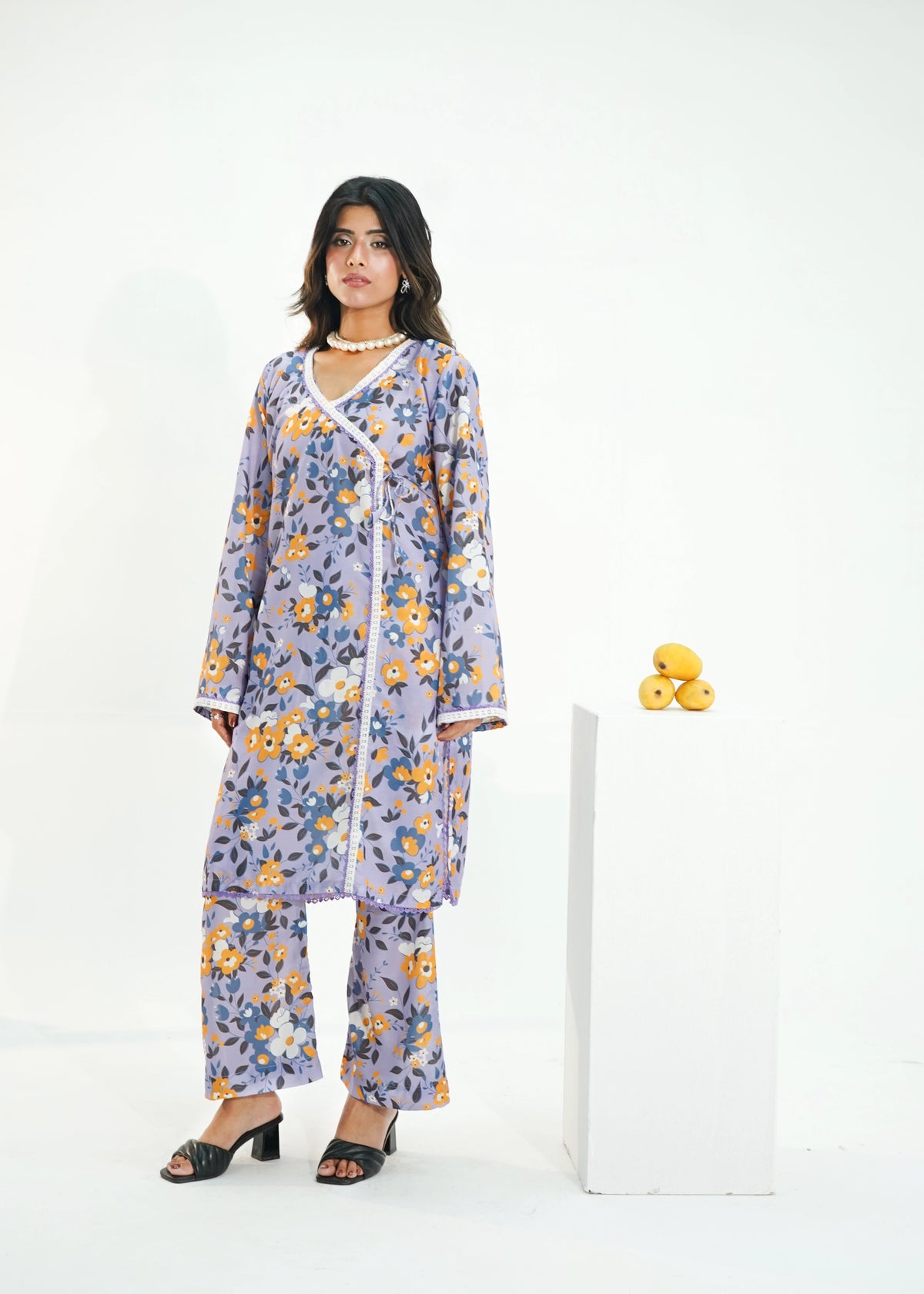 2 PIECE – LAVENDER BLOSSOM PRINTED LAWN SUITE