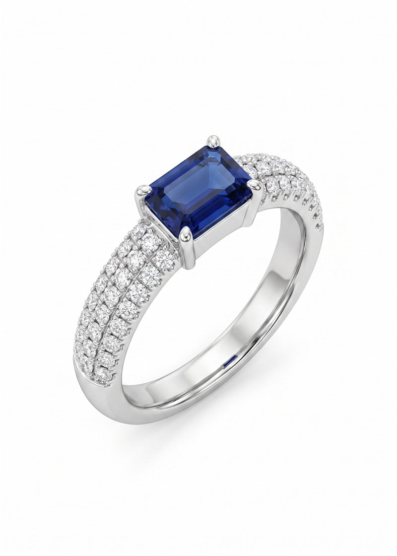 Royal Sapphire Emerald Ring