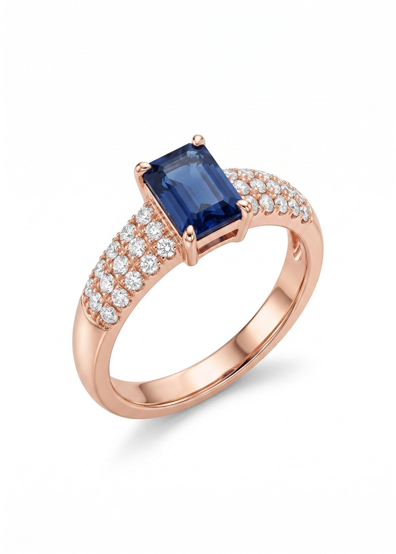 Royal Midnight Emerald Ring