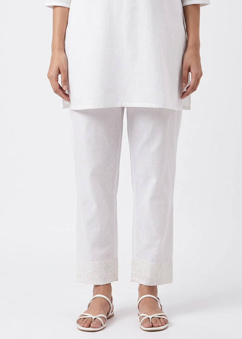 Ivory Grace Embroidered Trouser