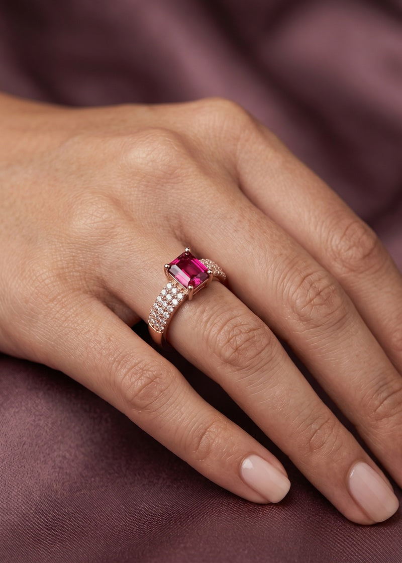 Ruby Radiance Adjustable Ring
