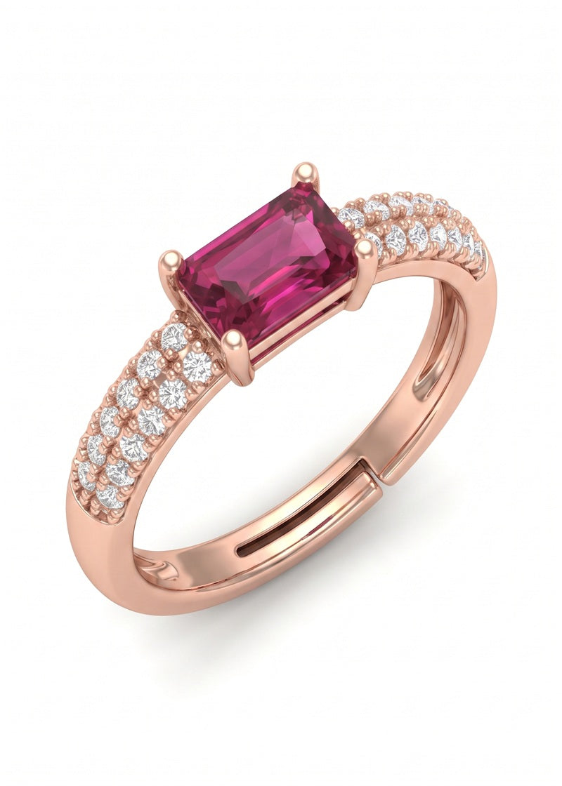 Ruby Radiance Adjustable Ring