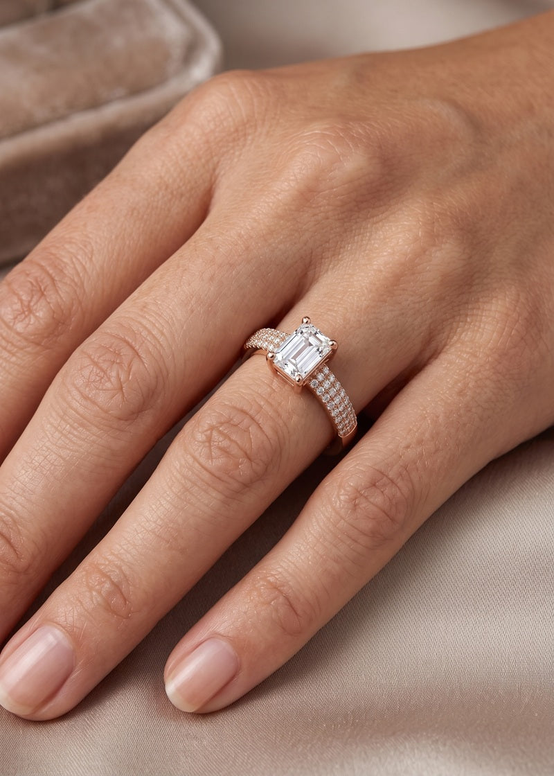 Crystal Elegance Emerald Ring