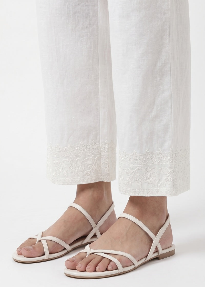 Ivory Grace Embroidered Trouser