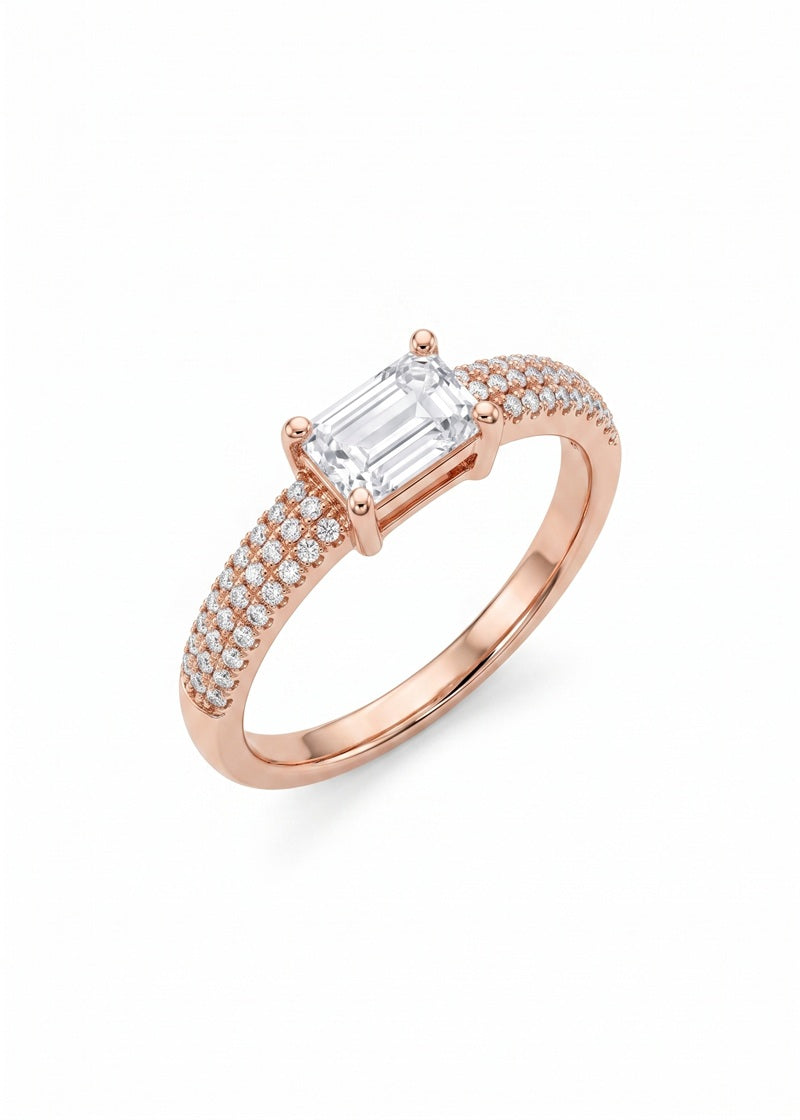 Crystal Elegance Emerald Ring