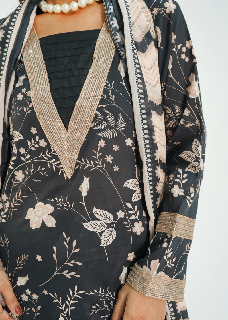 3 PIECE – MIDNIGHT BLOOM LAWN PRINT SUITE