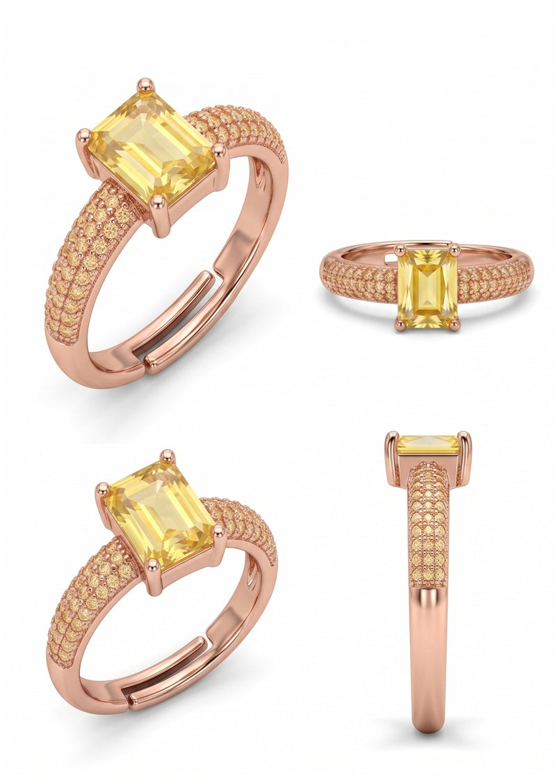 Golden Radiance Adjustable Ring