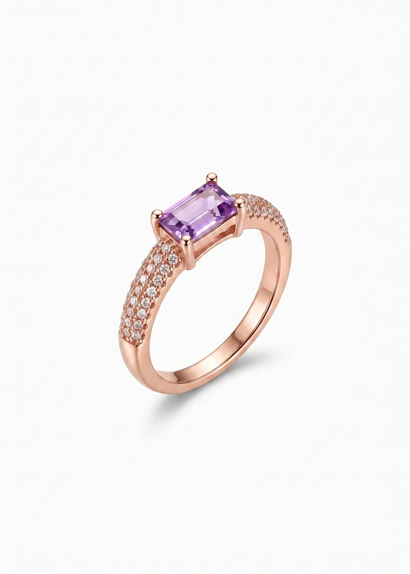 Lavender Luxe Emerald Ring