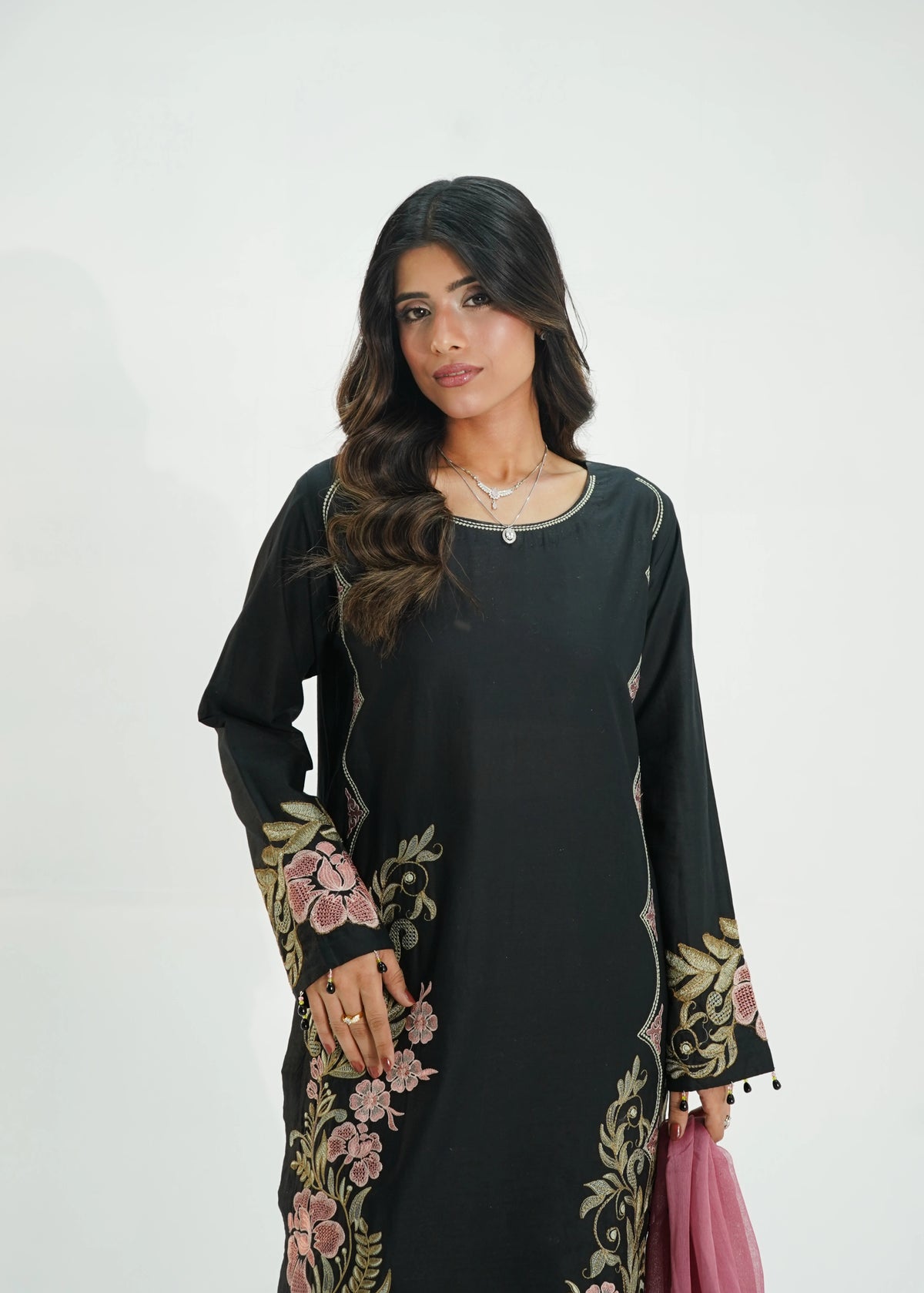 3 PIECE – MIDNIGHT BLOSSOM EMBROIDERED LAWN SUITE