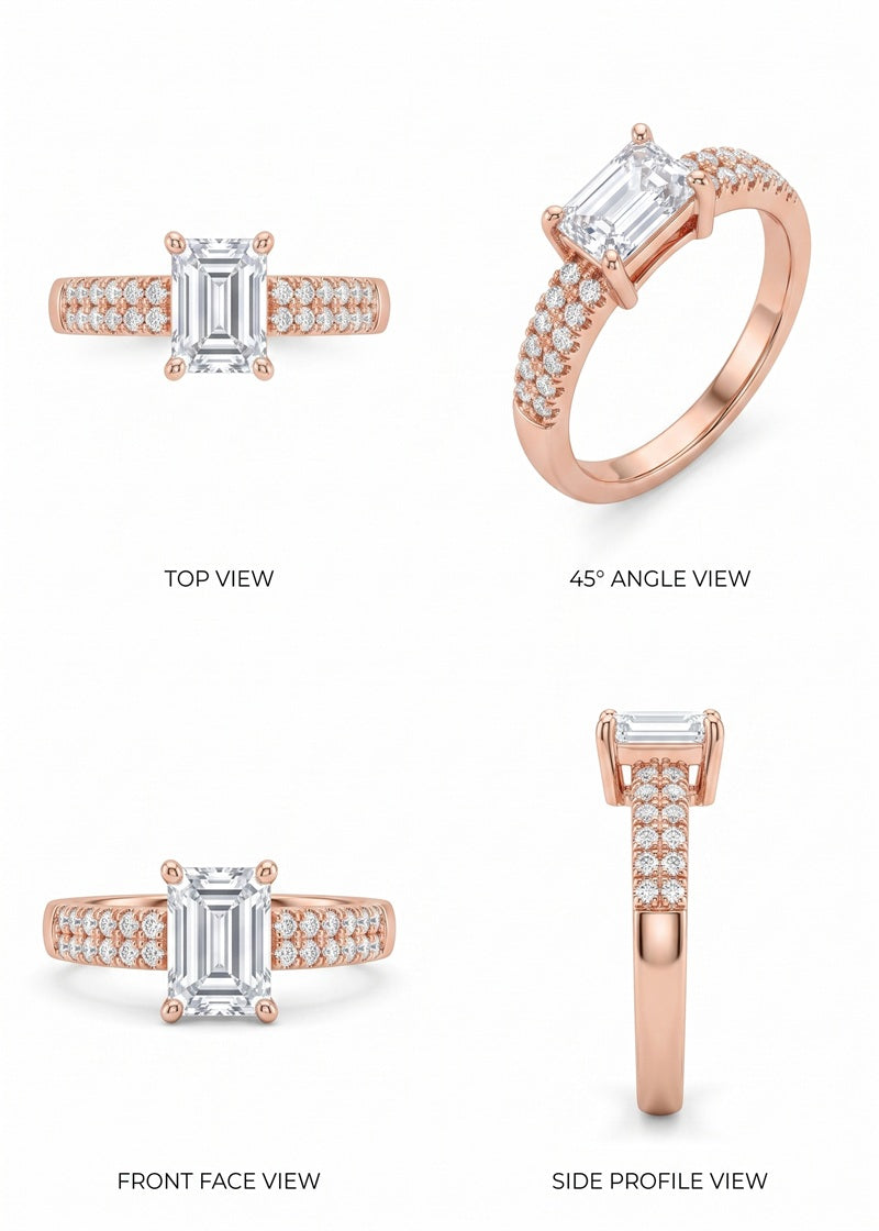 Rose Luxe Emerald Adjustable Ring