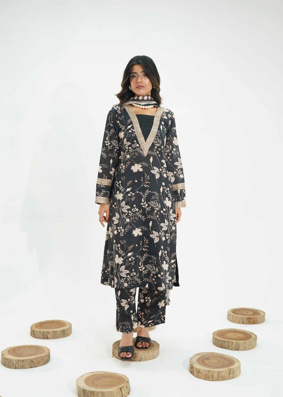 3 PIECE – MIDNIGHT BLOOM LAWN PRINT SUITE