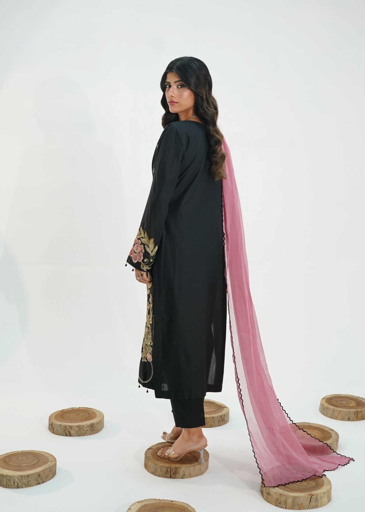 3 PIECE – MIDNIGHT BLOSSOM EMBROIDERED LAWN SUITE