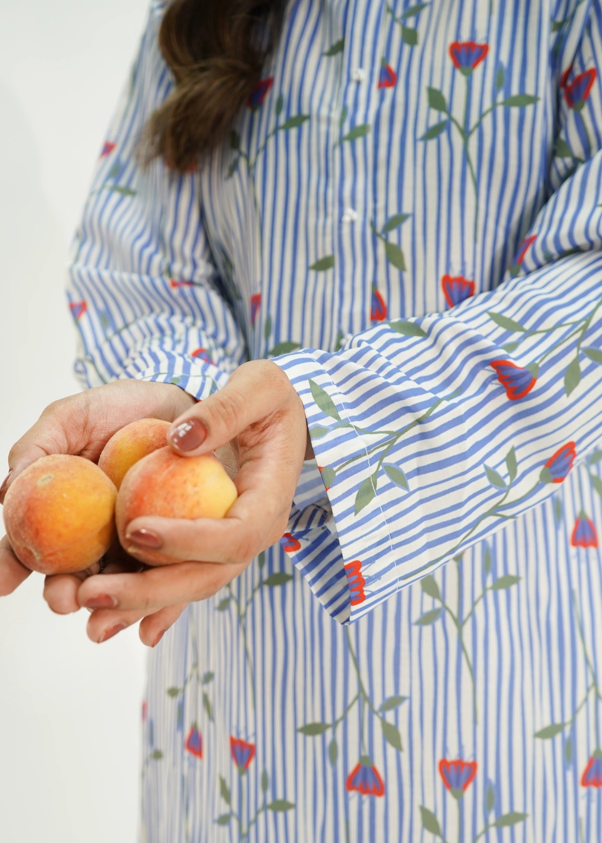 1 PIECE -BLUE STRIP LAWN SHIRT