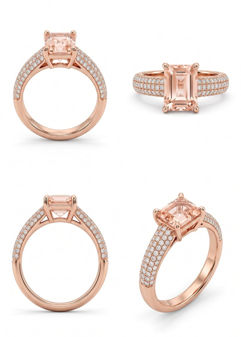 Blush Royale Emerald Ring
