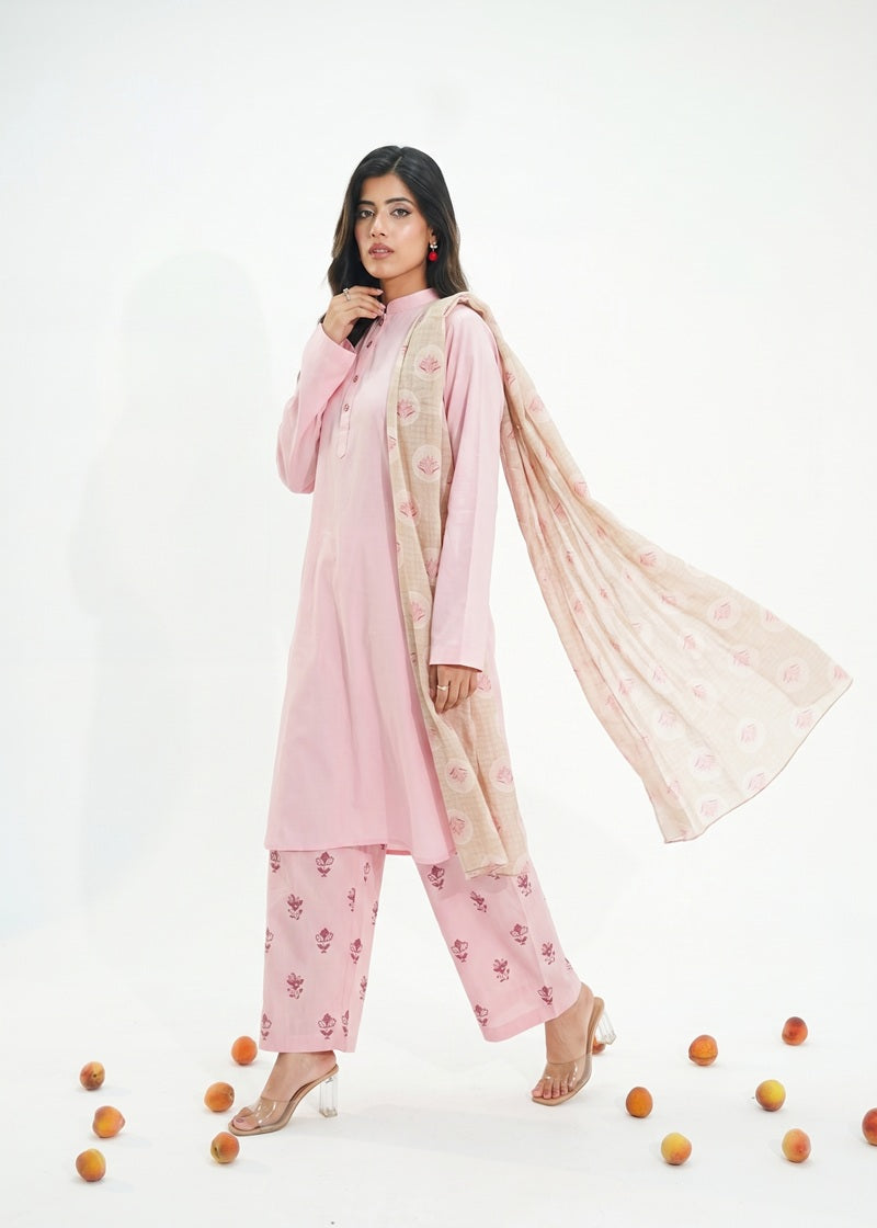 3 PIECE – BLUSH PINK LAWN SUITE