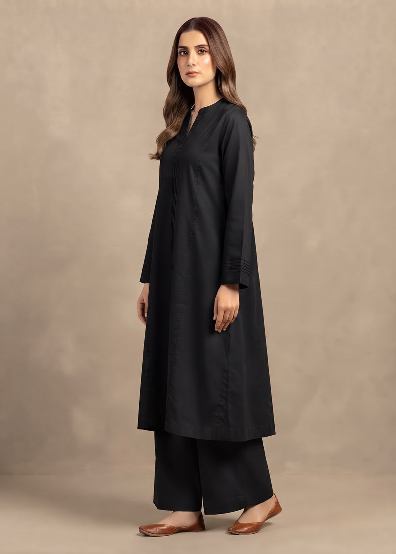 Midnight Noir Minimalist 2-Piece Dhanak Set