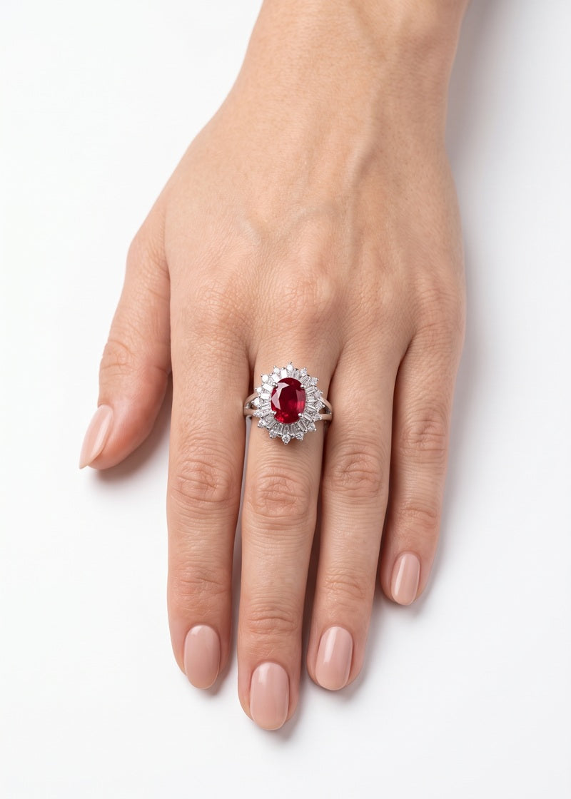 Crimson Petal Luxe Adjustable Ring