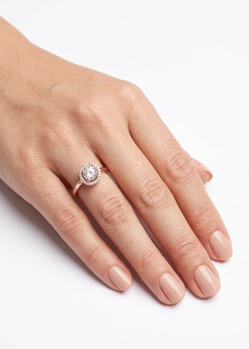 Celestial Spark Halo Adjustable Ring