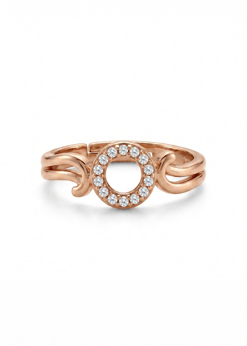Infinity Halo Rose Gold Ring