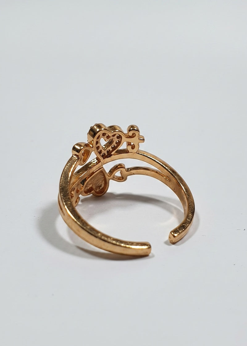 Royal Hearts Rose Gold Ring