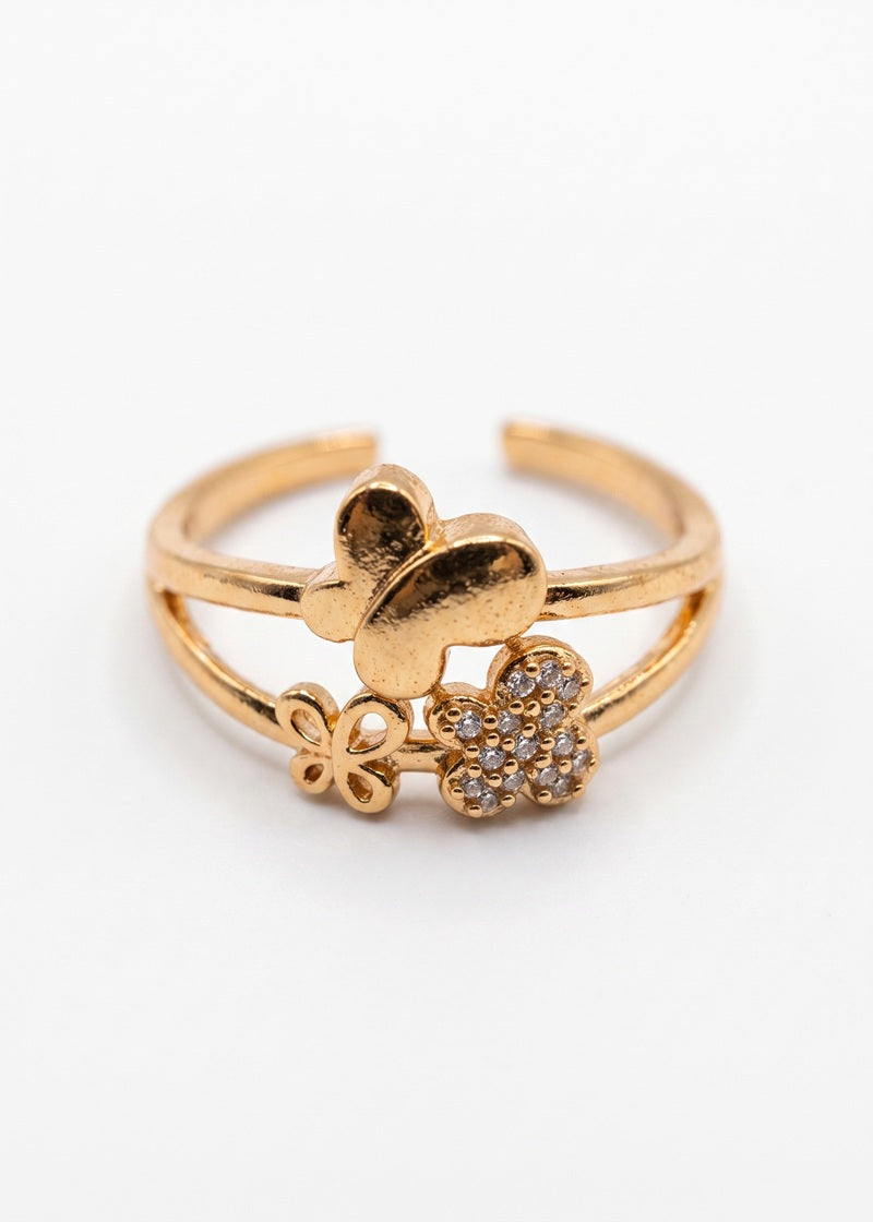 Butterfly Blossom Rose Gold Ring