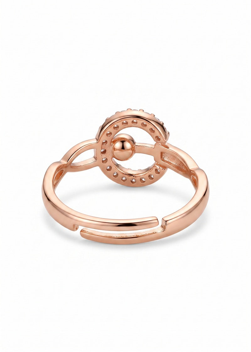 Celestia Halo Rose Gold Ring