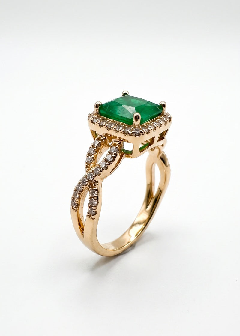 Emerald Grace Statement Adjustable Ring