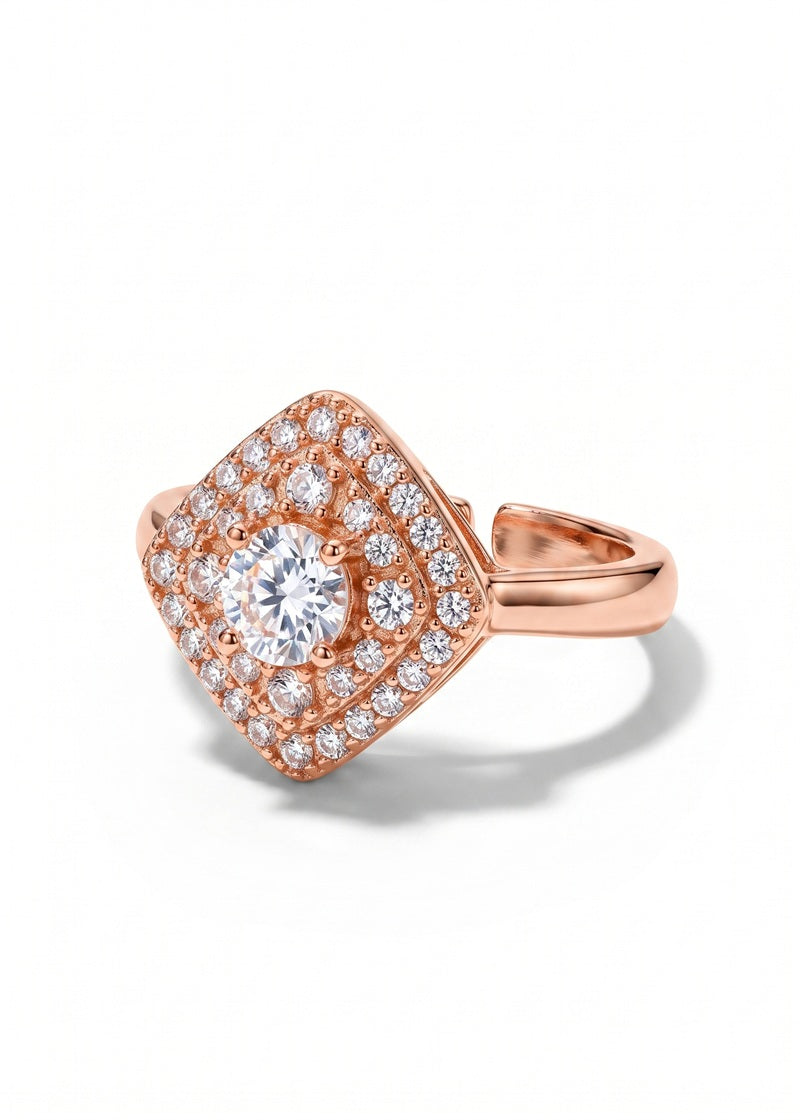 Celestial Spark Halo Adjustable Ring