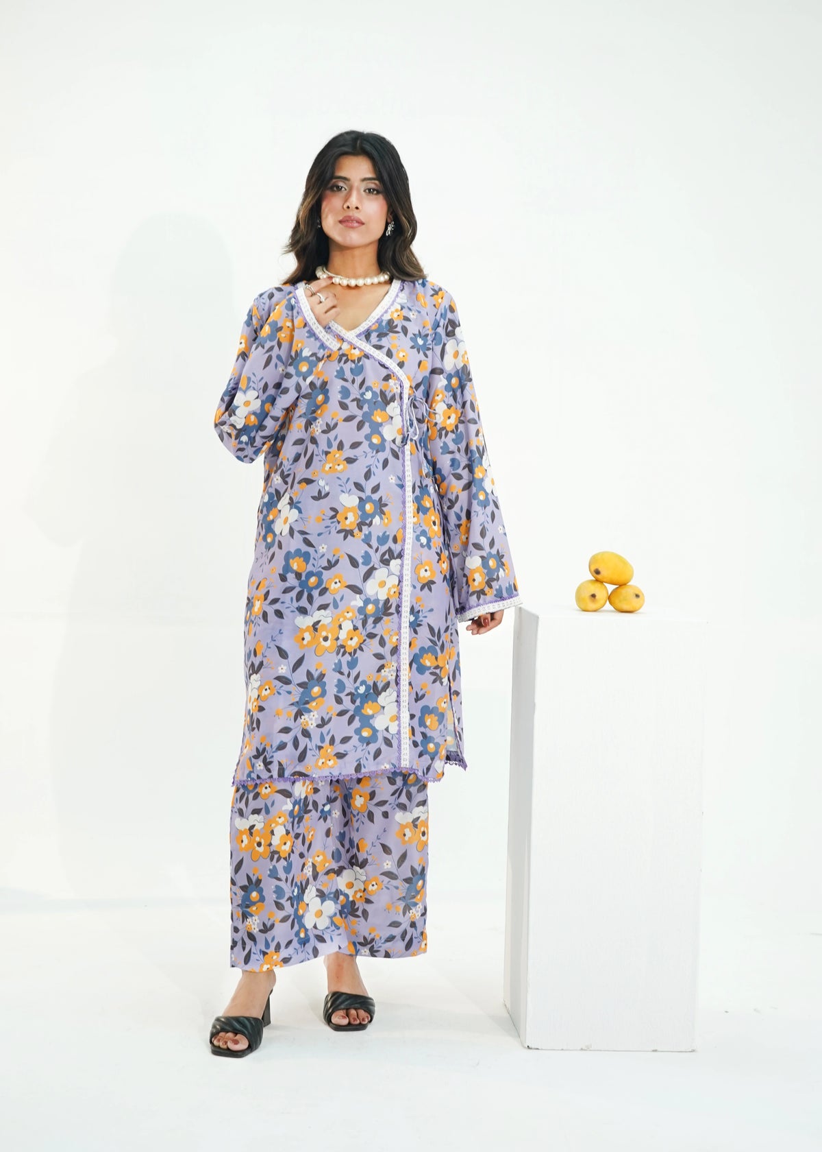 2 PIECE – LAVENDER BLOSSOM PRINTED LAWN SUITE