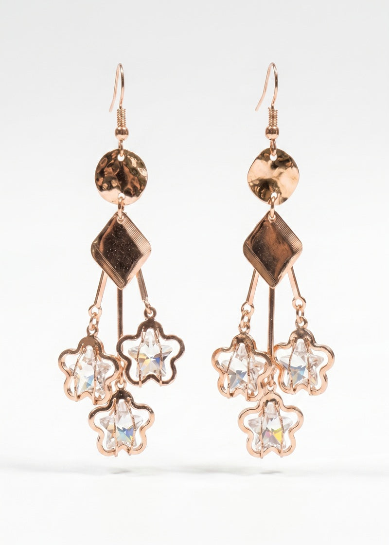 Golden rain Drop Earrings