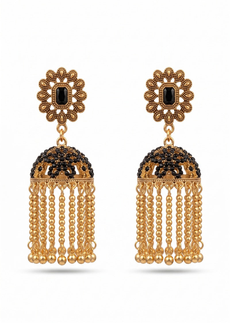 Black & golden Drop jumki