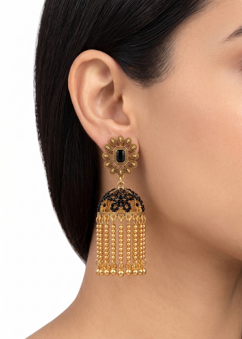 Black & golden Drop jumki