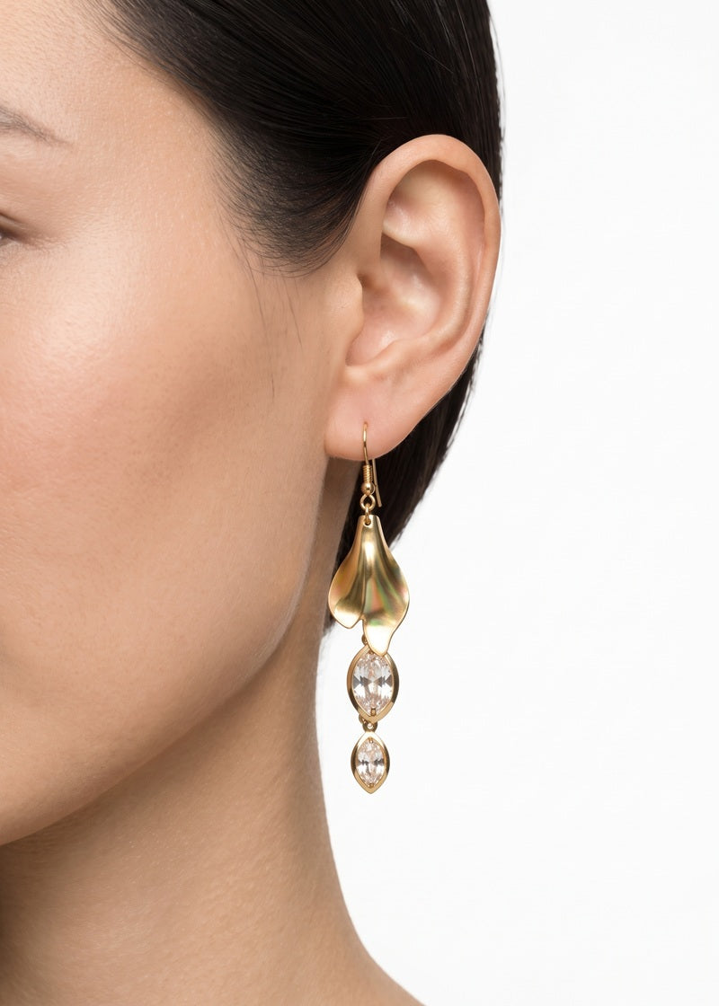 Rose Golden Drop Earrings