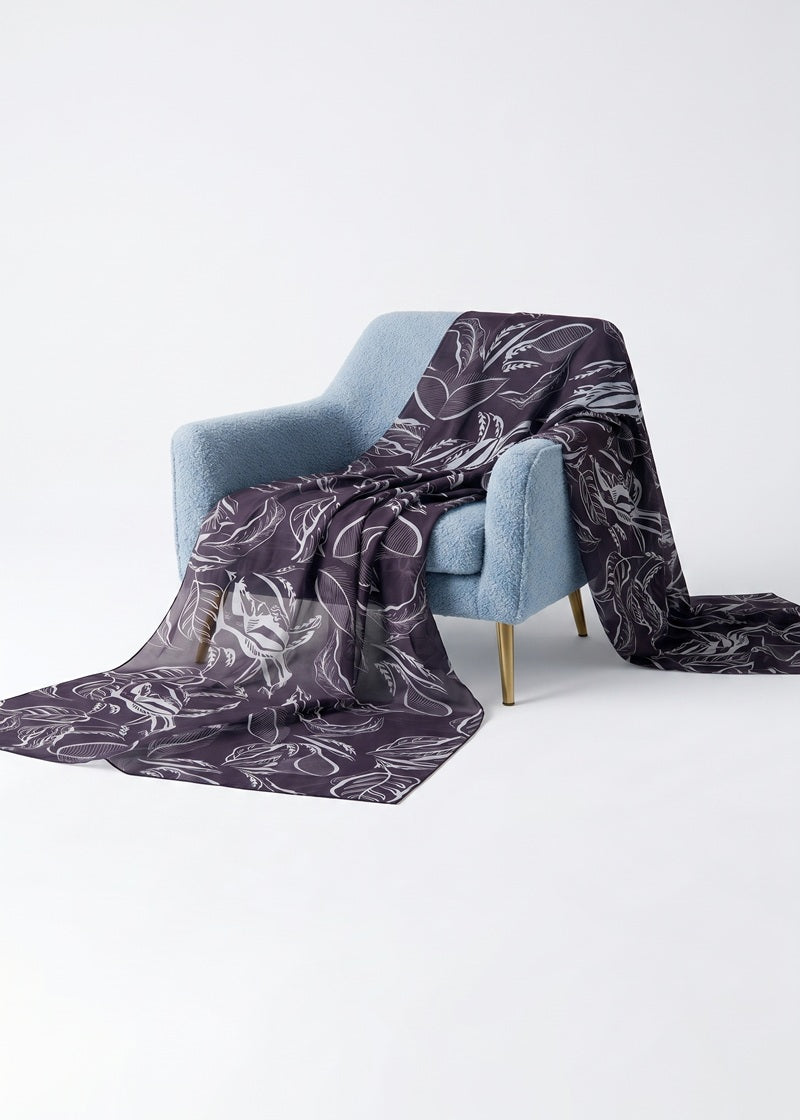 Zenith Midnight Aviary Cotton Dupatta